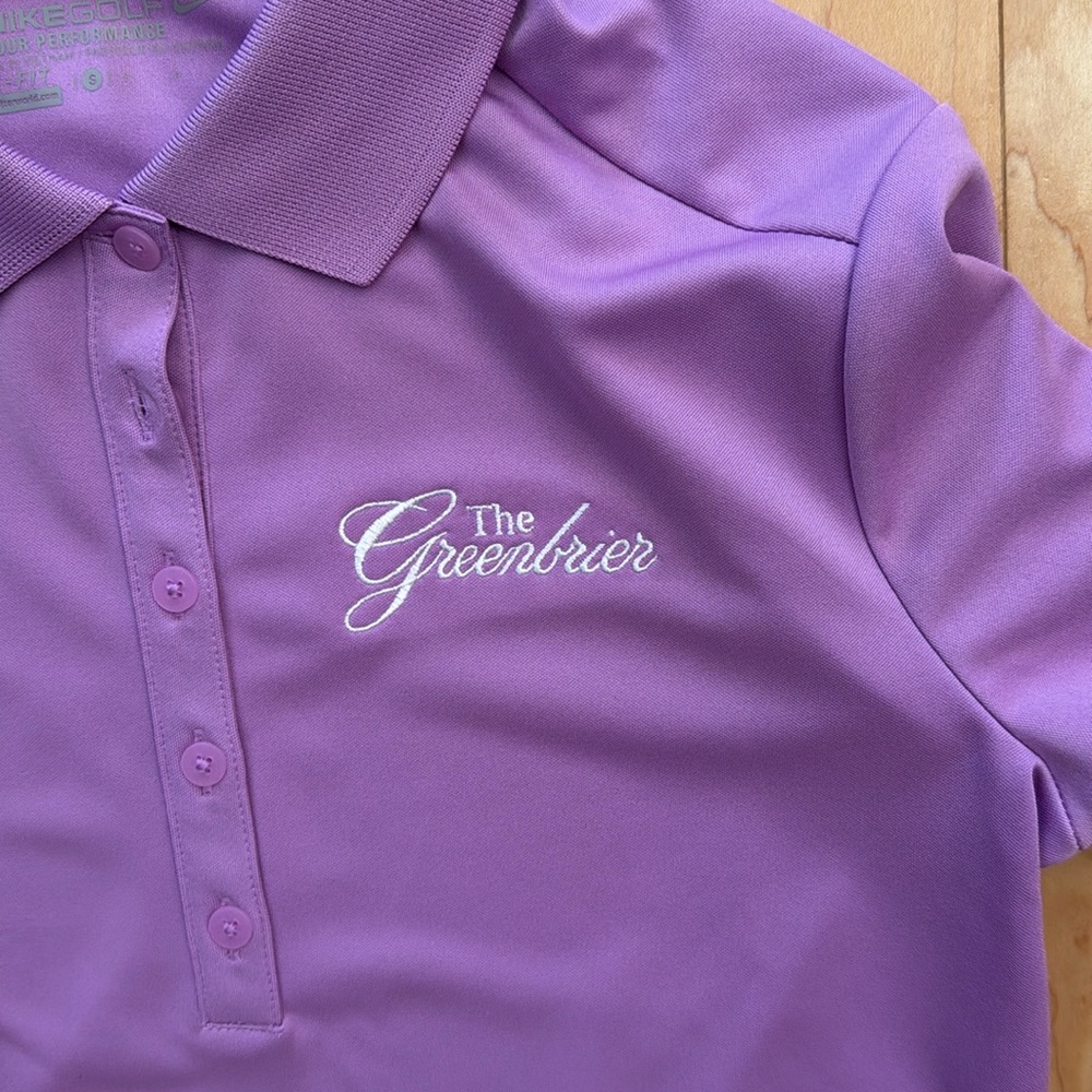 Nike Women's Lavender Button Down GOLF Shirt - Picture 4 of 8
